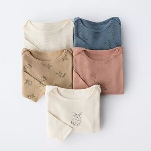 ZARA FIVE-PACK OF ANIMAL BODYSUITS